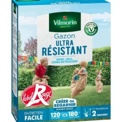 Graines de gazon à semer ultra résistant Label Rouge Vilmorin - 3 kg