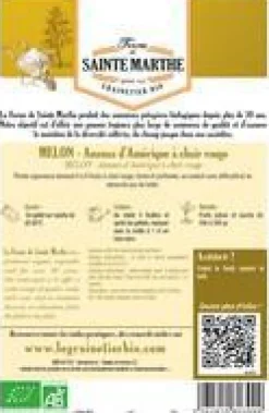 Graines de Melon Ananas d’Amérique à chair rouge bio Ferme de Sainte Marthe - graines à semer