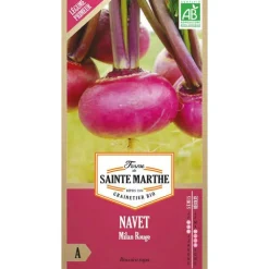 Graines de navet de Milan Rouge bio Ferme de Sainte Marthe - graines à semer