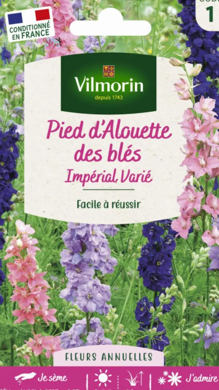 Graines de Pied d’Alouette des blés Impérial varié variée - graines à semer