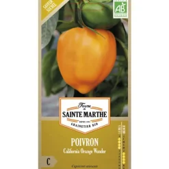 Graines de Poivron California orange Wonder Ferme de Sainte Marthe - graines à semer