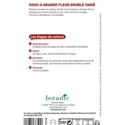 Graines de souci à grande fleur double varié botanic® - graines à semer