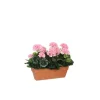 Géranium rose plante artificielle en jardinière Terra 39x13x40 cm