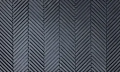 Grattoir en caoutchouc à chevrons anthracite Sweetsol - 75 x 45 cm