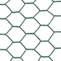 Grillage Galvanex maille hexagonale 4,1 cm Métal plastifié Vert L10 m x H100 cm