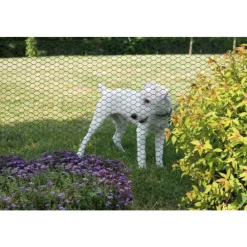 Grillage Galvanex maille hexagonale 4,1 cm Métal plastifié Vert L10 m x H100 cm