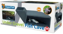 Grotte de poisson sous-gravier pour aquarium coloris marron SuperFish - 22 x 9,5 x 95 cm