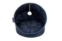 Grotte pour chat bleu Kensington Scruffs – Taille 44 x 44 x 48 cm