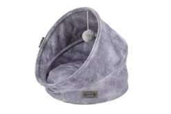 Grotte pour chat gris Kensington Scruffs – Taille 44 x 44 x 48 cm