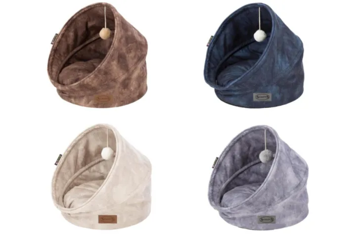 Grotte pour chat gris Kensington Scruffs – Taille 44 x 44 x 48 cm