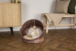 Grotte pour chat marron Kensington Scruffs – Taille 44 x 44 x 48 cm