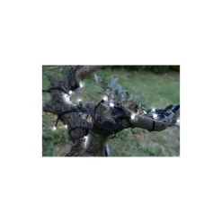 Guirlande lumineuse extérieure animée blanc pur à LED solaire - 1,2 x 20 m