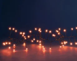 Guirlande lumineuse grappe à 300 micro-LED cuivre intérieur/extérieur sur câble noir - 4 m