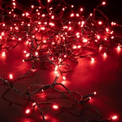 Guirlande lumineuse LED à lumière animée rouge sur secteur - 8 m