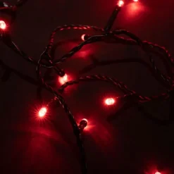 Guirlande lumineuse LED à lumière animée rouge sur secteur - 8 m