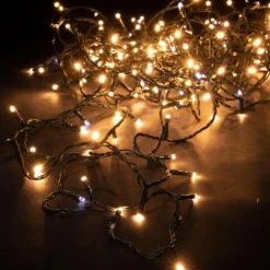 Guirlande lumineuse LED à lumière fixe blanc chaud sur secteur 24 flash - 8 m