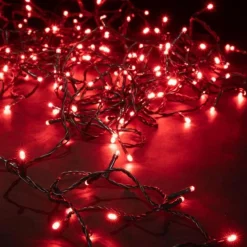 Guirlande lumineuse LED à lumière animée rouge sur secteur - 16 m