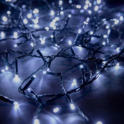 Guirlande lumineuse LED à lumière animée blanc sur secteur - 16 m