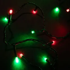 Guirlande lumineuse LED à lumière animée multicolore sur secteur 128 LED rouge - 8 m