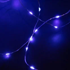 Guirlande lumineuse micro LED à lumière animée bleu sur secteur - 7,5 m