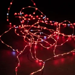 Guirlande lumineuse micro LED à lumière fixe rouge - 9 m