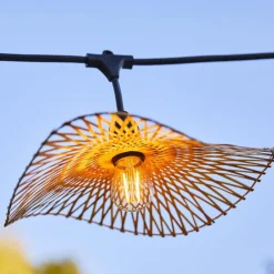 Guirlande Serenity avec 7 ampoules E27 coloris marron effet blanc chaud - 6 m