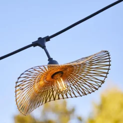 Guirlande Serenity avec 7 ampoules E27 coloris marron effet blanc chaud - 6 m