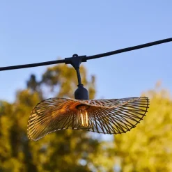 Guirlande Serenity avec 7 ampoules E27 coloris marron effet blanc chaud - 6 m