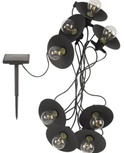 Guirlande solaire Vivo coloris noir effet blanc froid en plastique et verre Smartgarden - 5,6 m