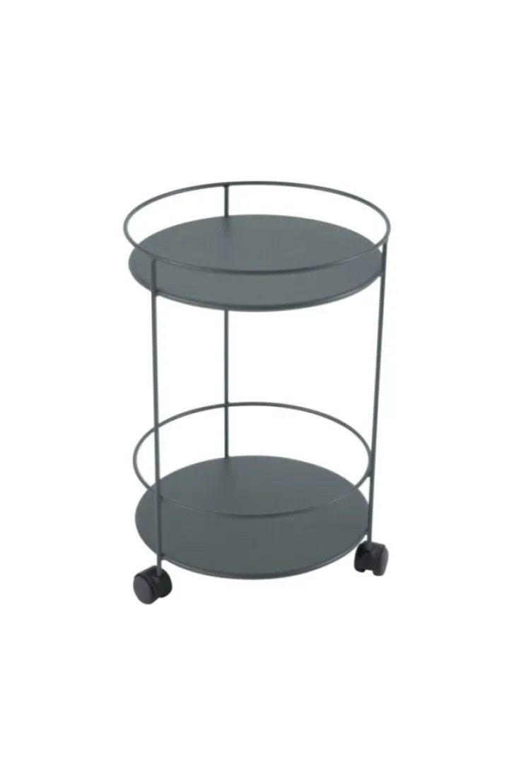 Guéridon Guinguette coloris gris en acier Fermob - Ø 40 x 61 cm