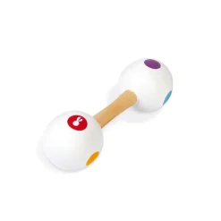 Haltère maracas Confetti en bois – 1 à 3 ans