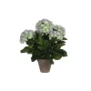 Hortensia violet fleur artificielle en pot gris H 45 x Ø 45 cm cm