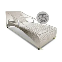 Housse bain de soleil opaque de coloris anthracite en polyester