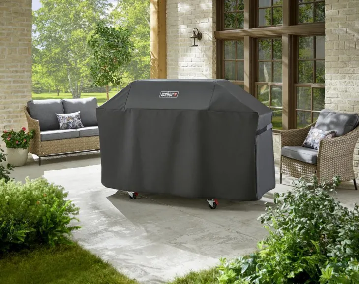 Housse pour barbecue genesis II 400 SERIE coloris noir en polyester Weber - 110 x 64 cm