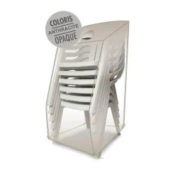 Housse pour chaises de coloris anthracite en polyester