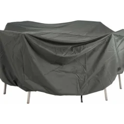 Housse pour table et fauteuil coloris gris en polyester Stern - 160 x 120 x 90 cm