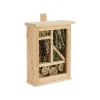 Hôtel à insectes carré en bois coloris naturel