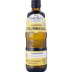 Huile vierge de tournesol bio en bouteille de 500 ml