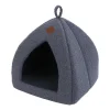 Igloo pour chat gris Wouapy Teddy petit modèle - 35 x 35 x 38 cm