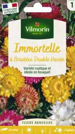 Immortelle à Bractées Double Variée Vilmorin - graines à semer