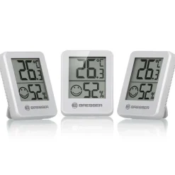 Indicateur de température et d’humidité blanc Bresser ClimaTemp Hygro - 4,5 x 5,8 x 1,3 cm