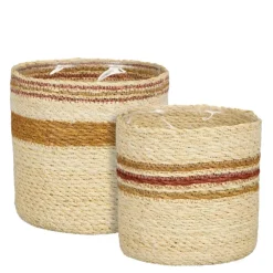 Jameson panier coloris jaune en céramique - Ø 18 x 18 cm