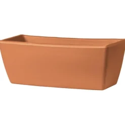 Jardinière à bord lisse Rouge en terre cuite