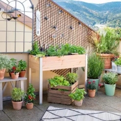 Jardinière en bois sur pieds Mon Petit Potager gamme Design grand modèle - 100 x 45 x 80 cm