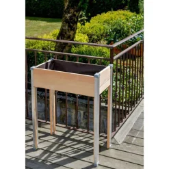 Jardinière en bois sur pieds Mon petit potager gamme Design petit modèle - 60 x 35 x 80 cm