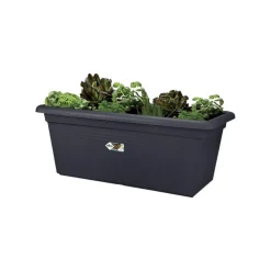 Jardinière Green basics jardin XXL L78 cm x p38 cm x h34,2 cm noir