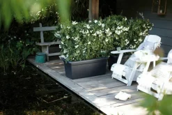 Jardinière Green basics jardin XXL L78 cm x p38 cm x h34,2 cm noir