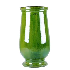 Jarre à huile verte en terre cuite émaillée H 71 x Ø 40 cm