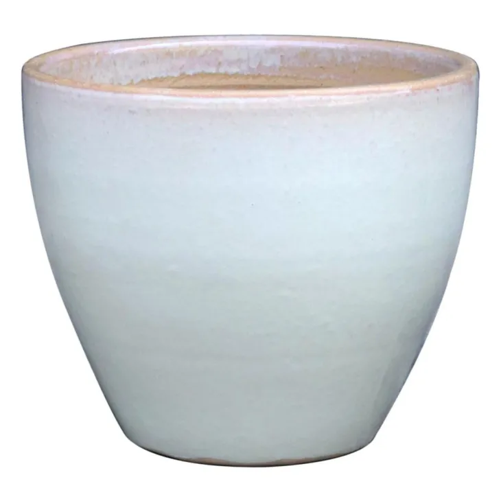 Jarre en grès émaillé blanc Decolines Littoral - Ø 32 x H 36 cm