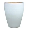 Jarre en grès émaillé blanc Decolines Littoral - Ø 38 x H 43 cm